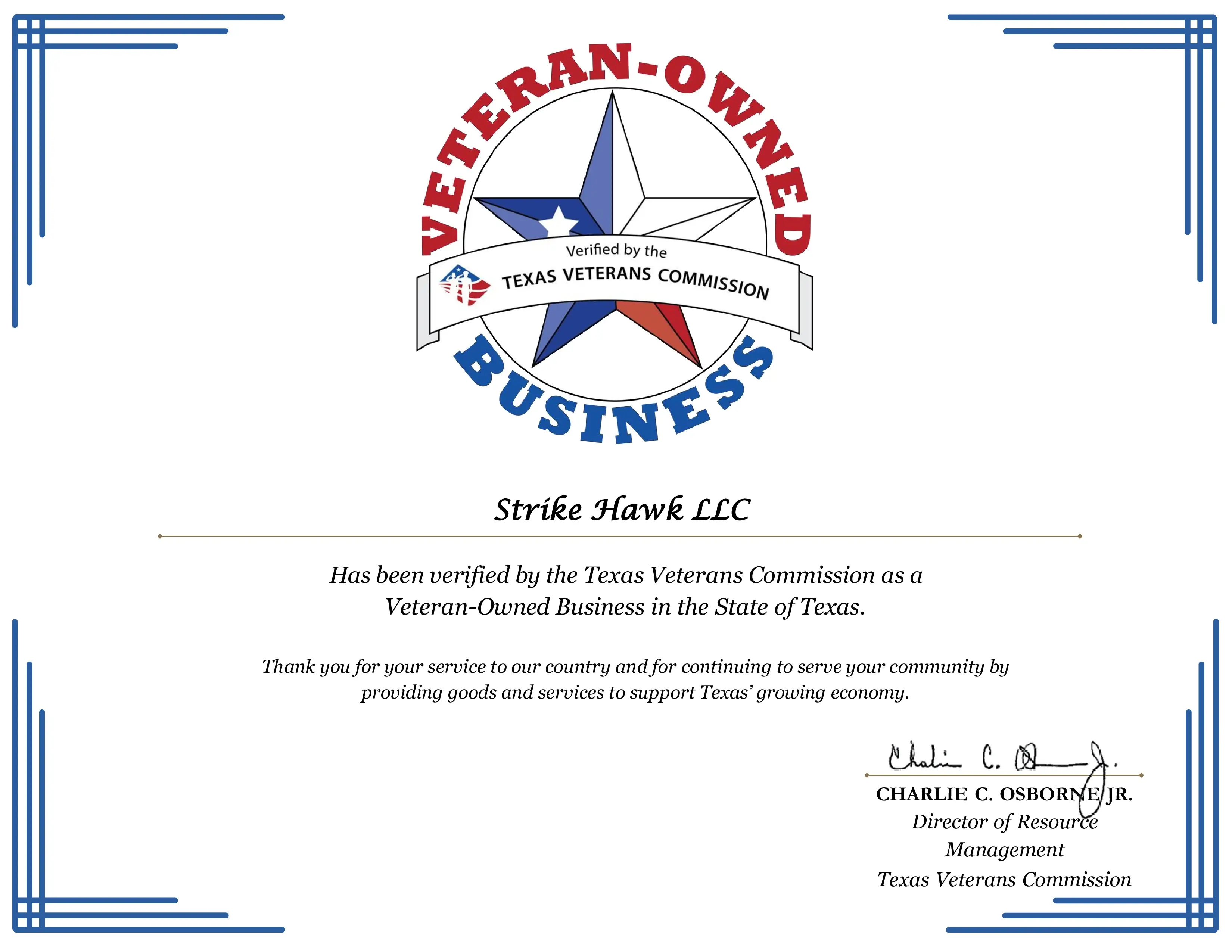 Veteran Owned Business